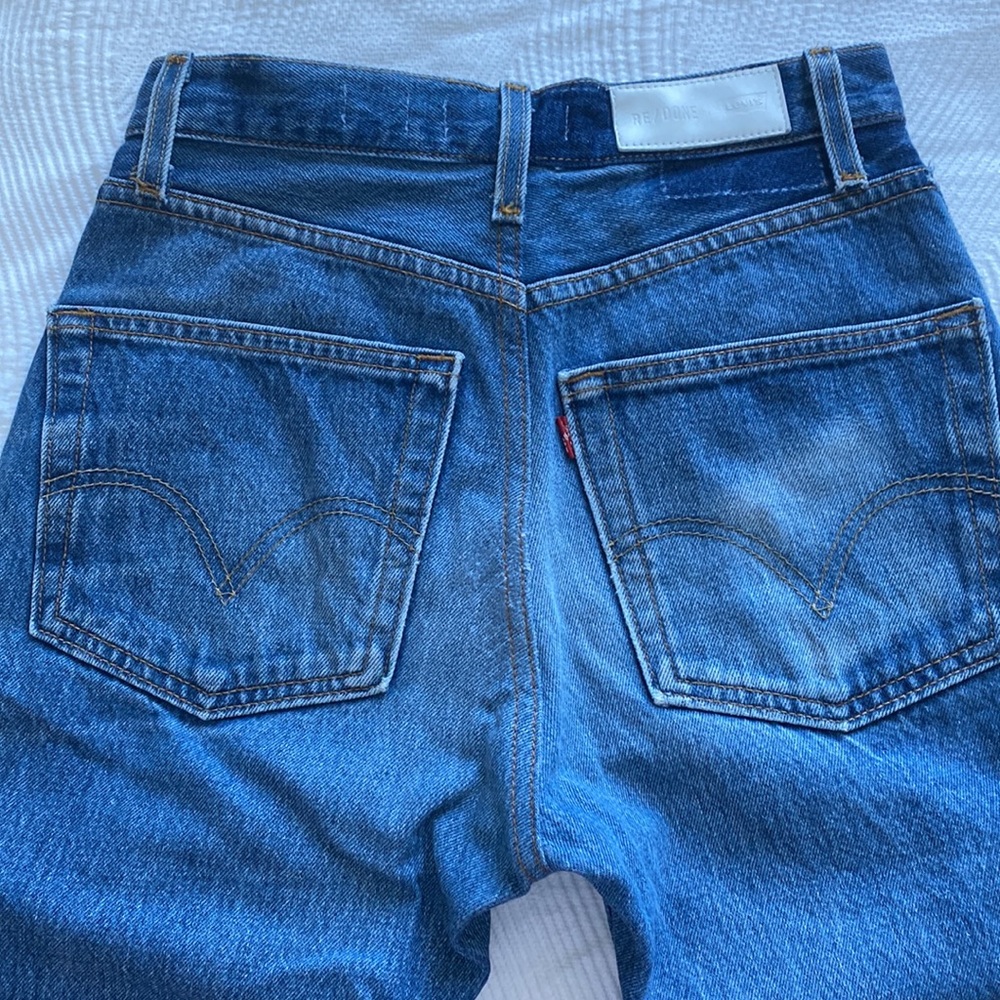 High Rise Blue Jeans
